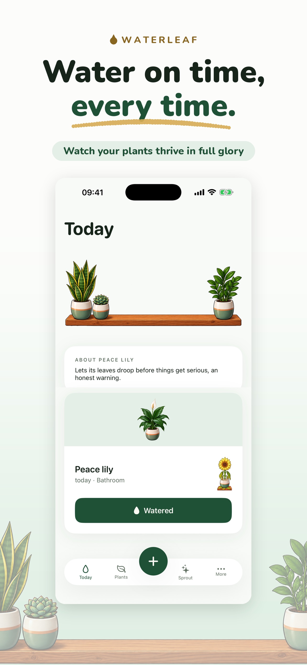 Screenshot 1 of Waterleaf: Plant Care Reminder