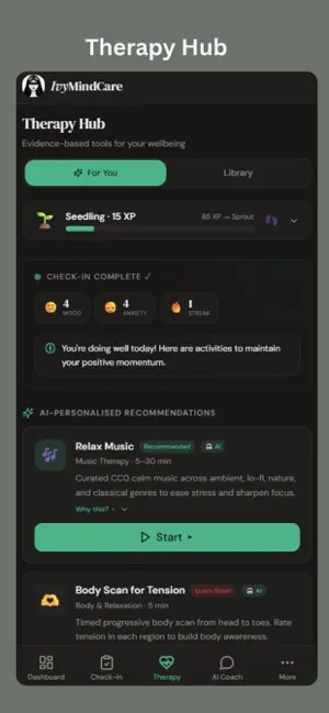 IvyMindCare - Beat burnout screenshot 4