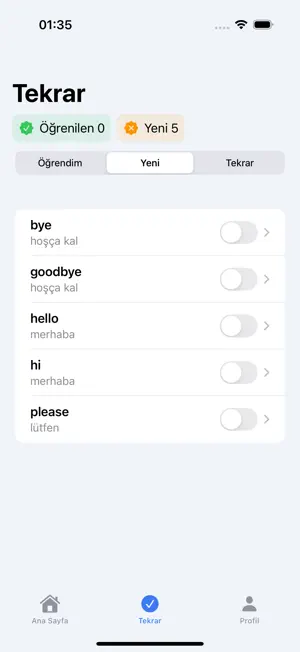 Günlük Kelime: A1 İngilizce screenshot 3