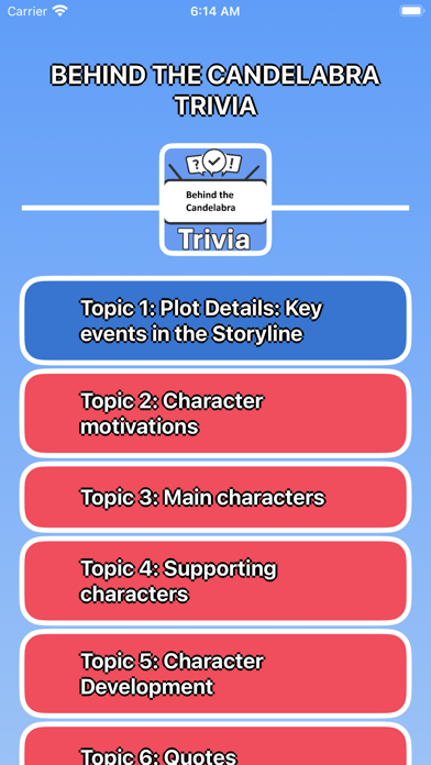 Screenshot #1 pour Behind the Candelabra Trivia