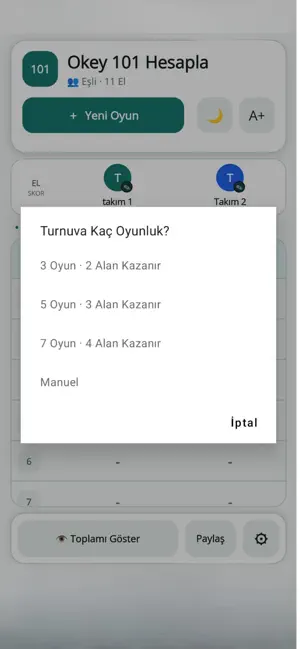 Okey 101 Hesapla screenshot 4