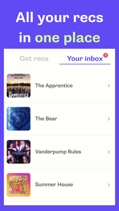 Recs: get recs from friends Screenshot