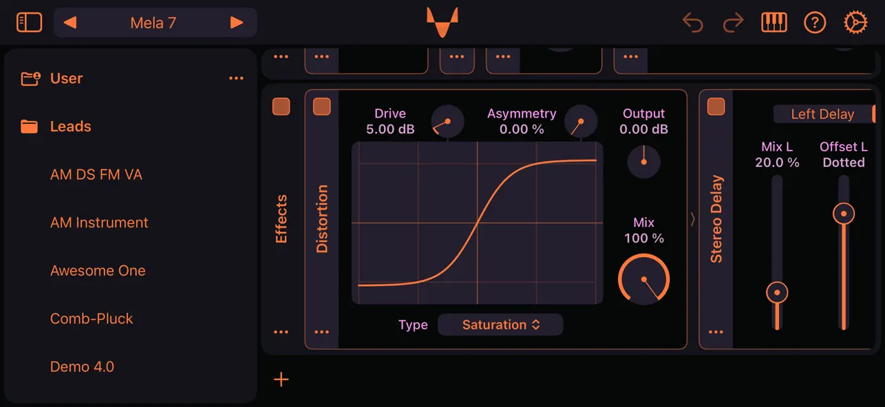 #3. Mela – AUv3: Synth, FX, MIDI (iOS) Által: Nikolozi Meladze