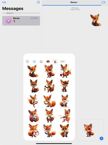 Clever Fox Stickers iPad screenshot