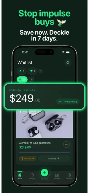 Wait7: Stop Impulse Buying screenshot 1