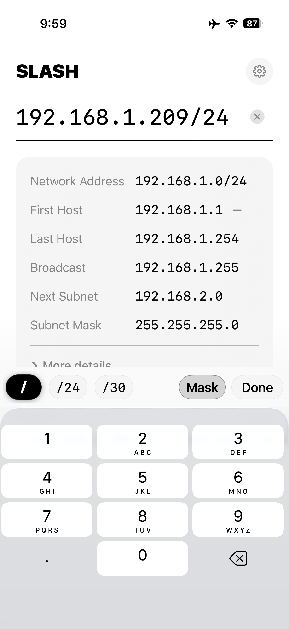 Slash - Subnet Calculator