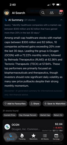 FlashTrades AI iPhone screenshot