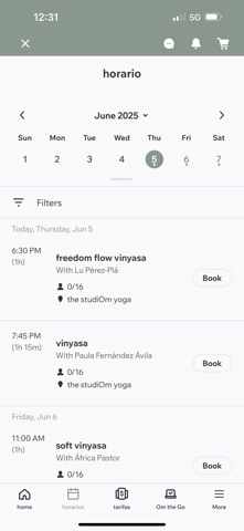 the studiOm yoga screenshot