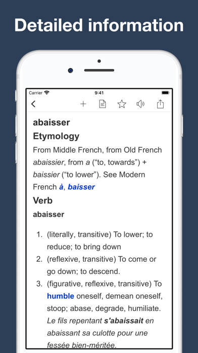Screenshot #2 pour Dictionary of French Language