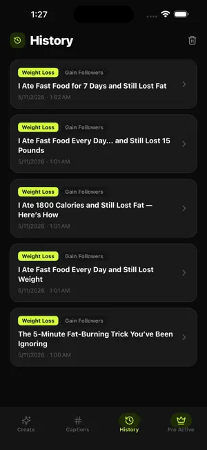 FitContent: Reels & Hook AI screenshot 2