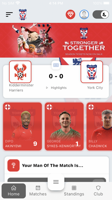 YorkCItyFC Screenshot