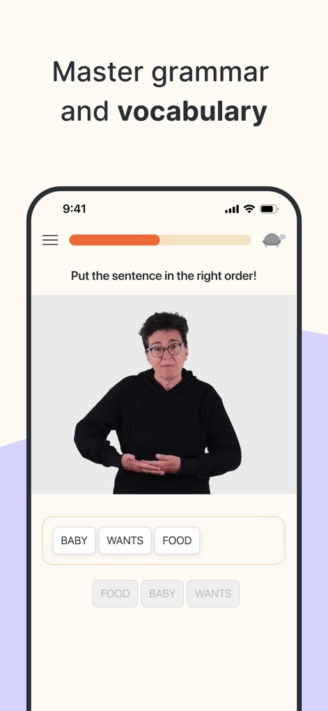 Lingvano - Learn Sign Language - This tool facilitates comprehensive grammar and vocabulary acquisition through interactive signing demonstrations and a drag-and-drop sentence builder.