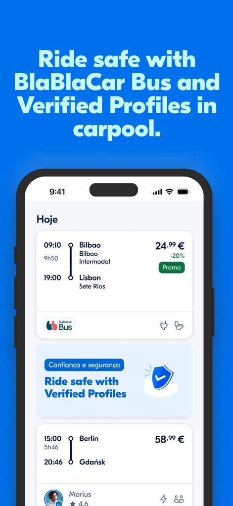 BlaBlaCar: Carpooling and Bus - Viajes Seguros, Confianza