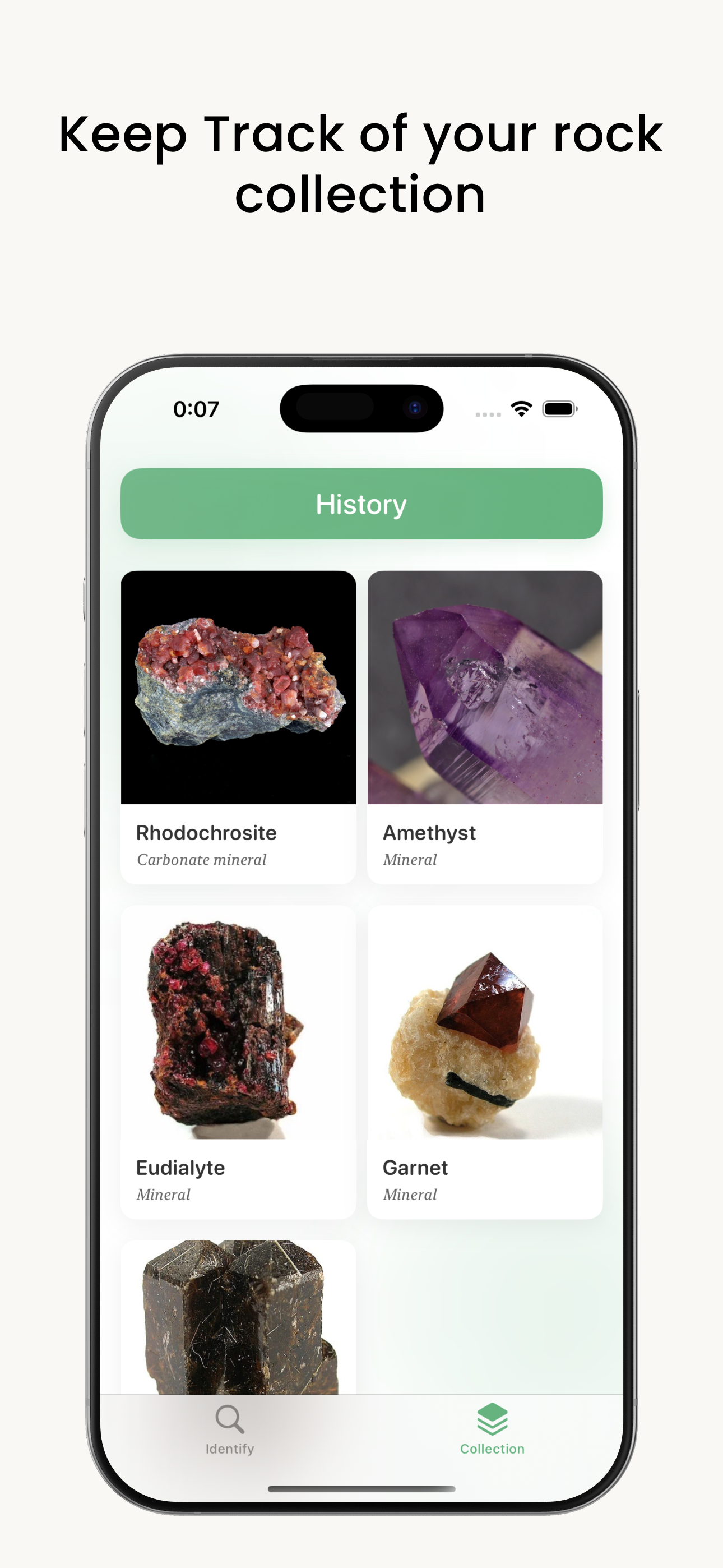 Crystal & Rock identifier AI