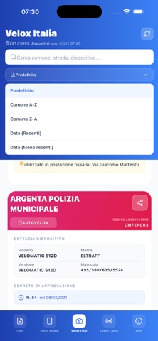 VeloxItalia screenshot