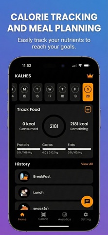 KALHES: AI Calorie Tracker Screenshot 1 of 4