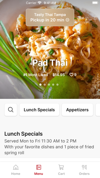 Tasty Thai To Go iPhone screenshot 2 - Food & Drink app