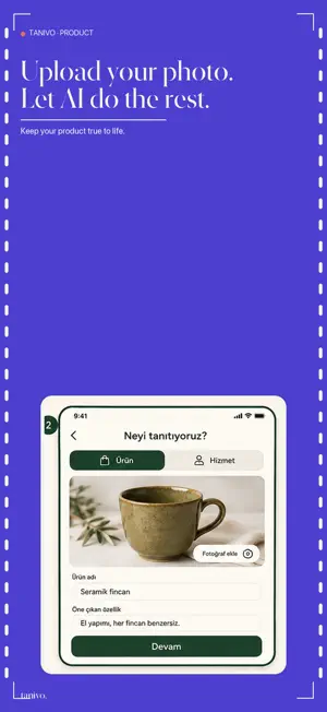 Tanivo - Yapay Zeka Reklamları screenshot 2