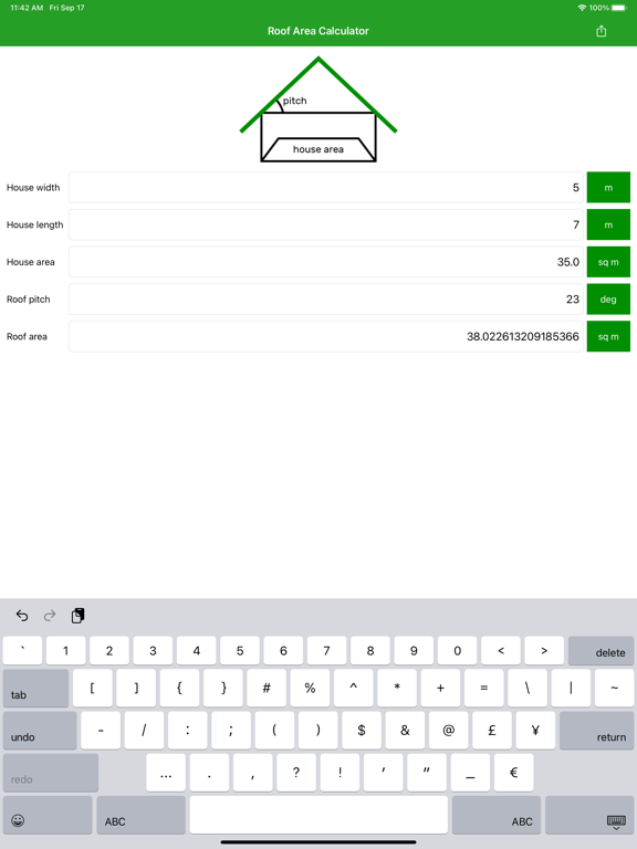 Screenshot #4 pour Roof Area Calculator