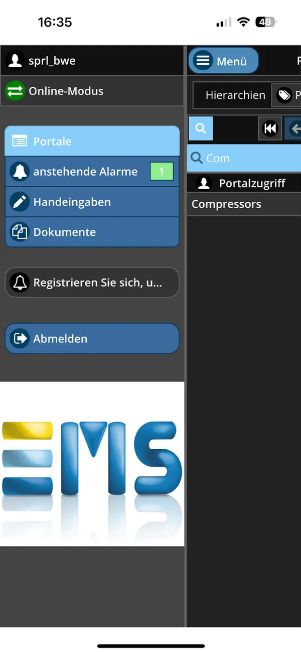 Screenshot #1 pour Sauter EMS Mobile