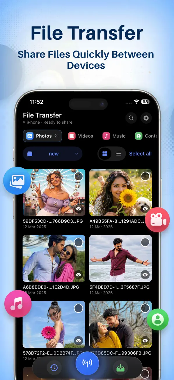 Screenshot #1 pour File transfer & Data Sharing