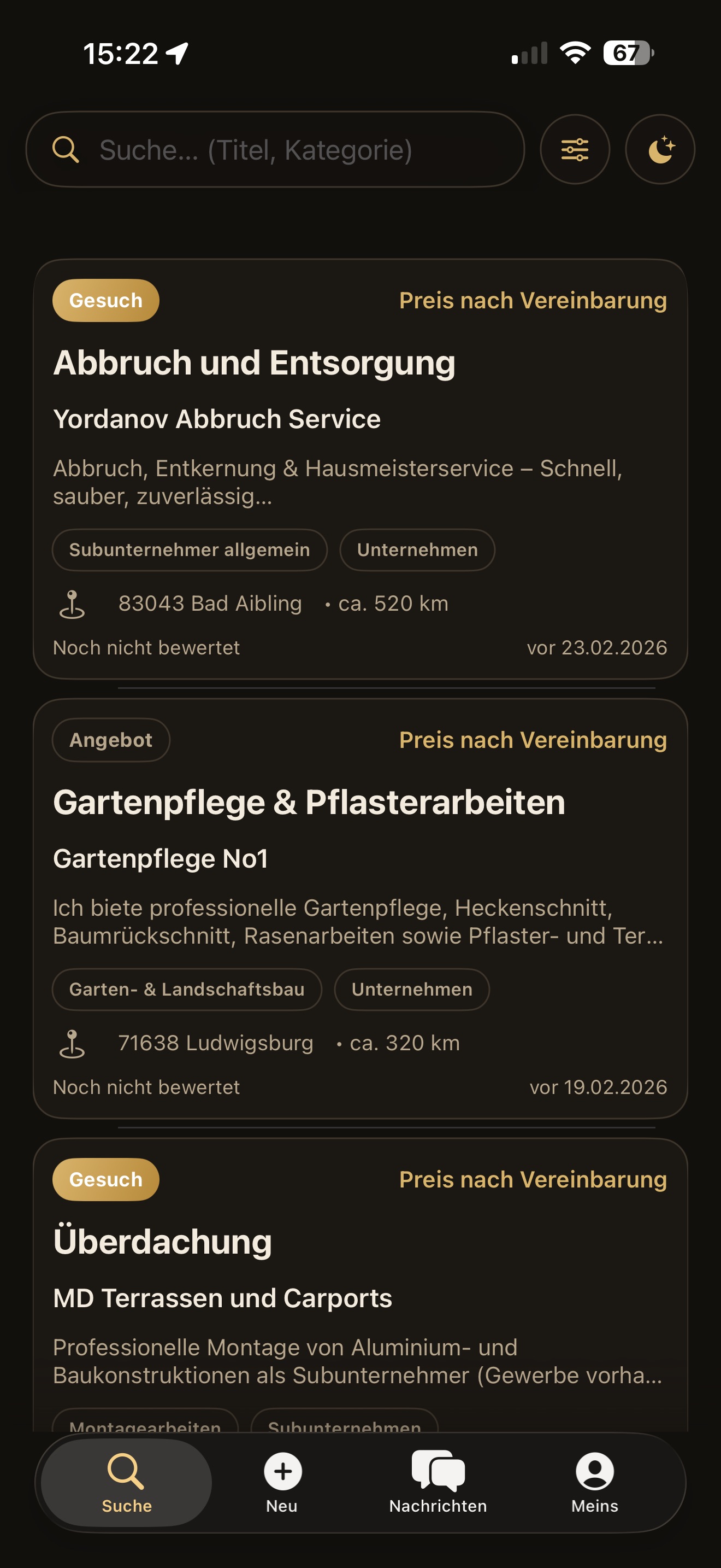 SubWerk - Gewerbe Marktplatz Screenshot