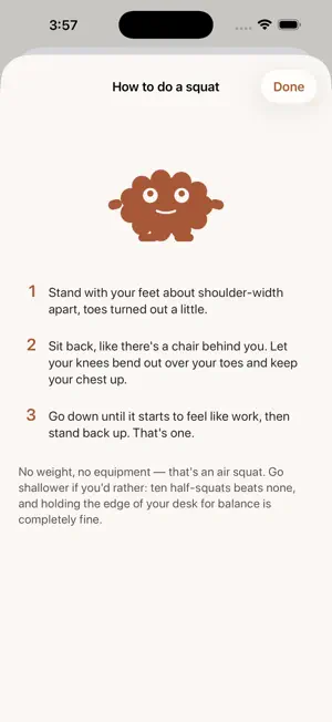 Humble Squats: Movement Break screenshot 4