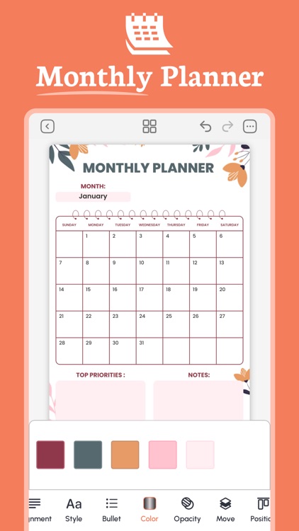 Daily Planner, Weekly Planner