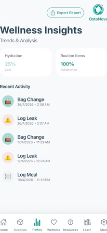 OstoNova Ostomy Tracker screenshot