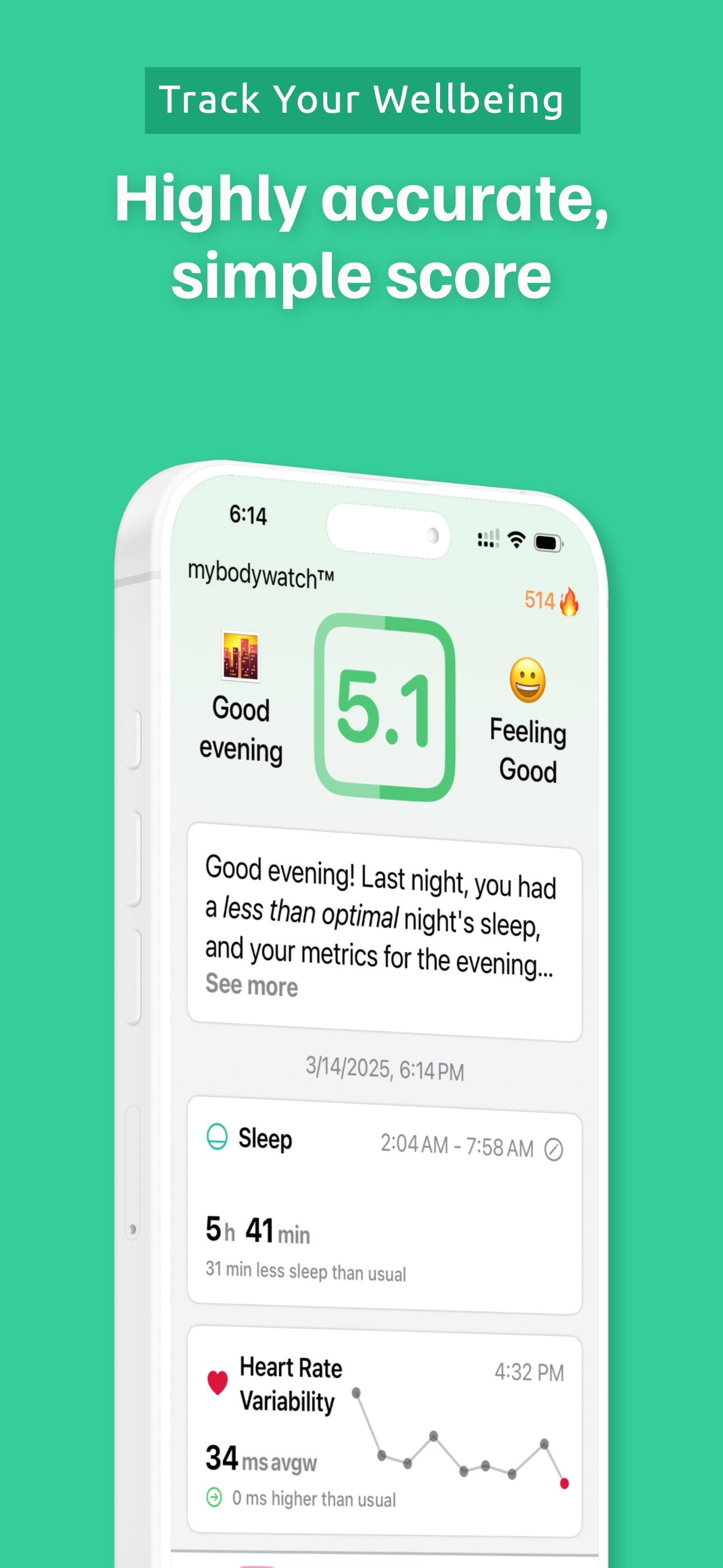 MyBodyWatch - HRV, Recovery