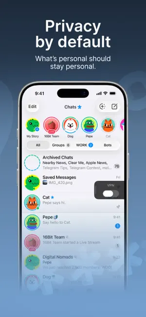 vpGram: Telegram always online screenshot 3