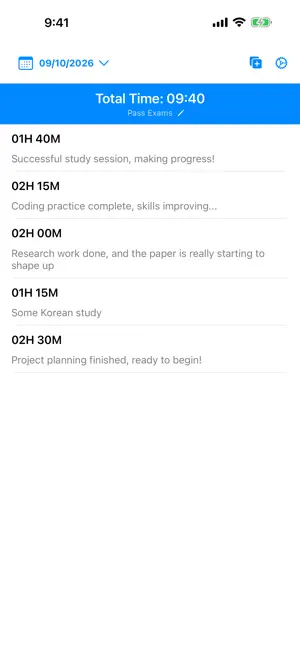 Hours: Track Study screenshot 1