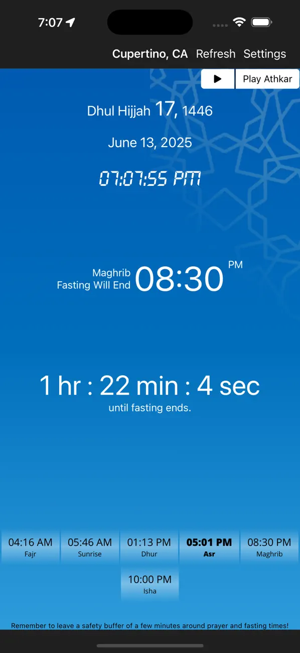 #1. Ramadan Dashboard (iOS) Ved: Eamonn Alphin