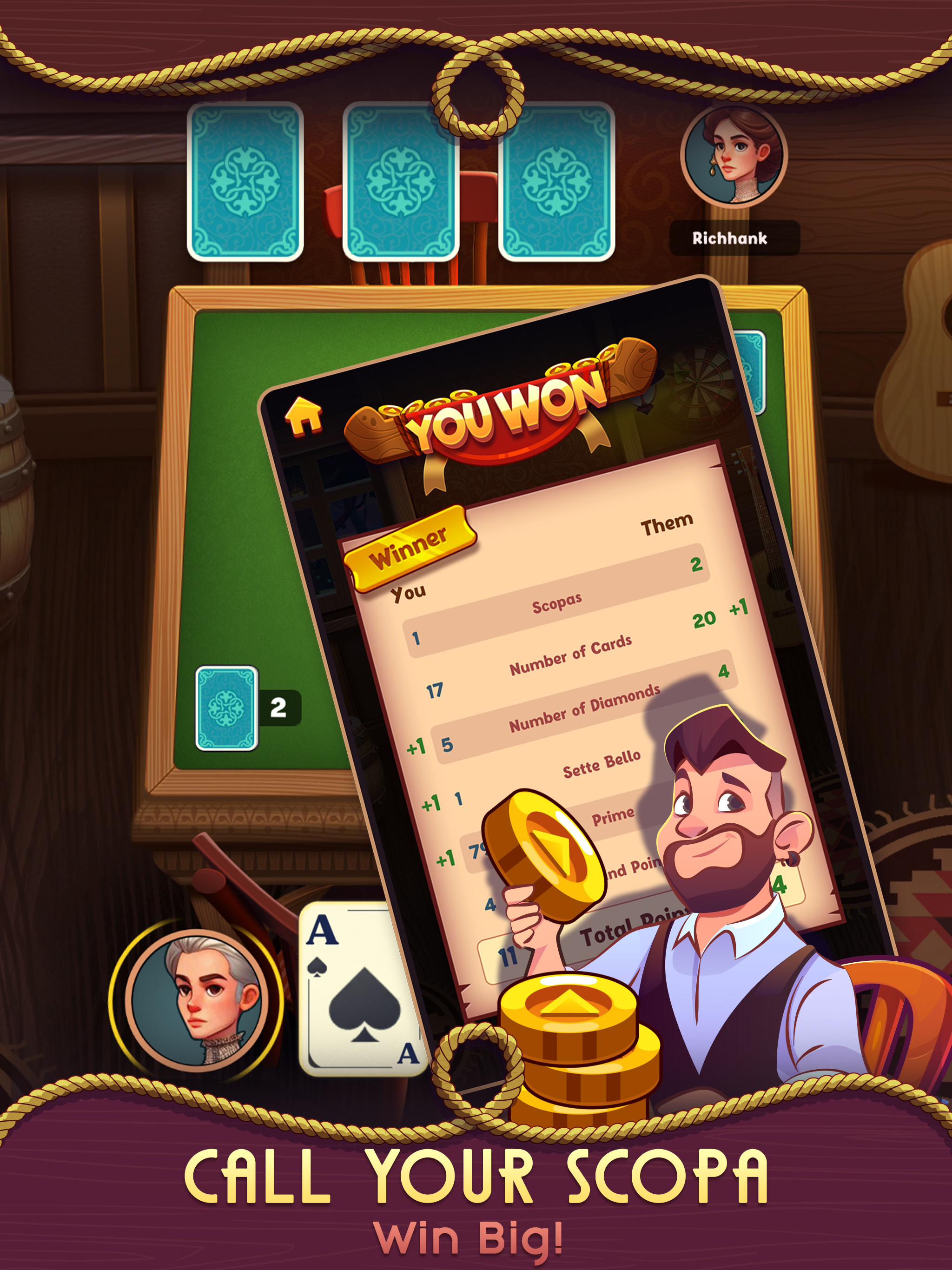 Scopa Offline Card Game screenshot 9