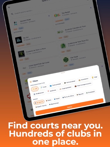 Top Racket: Pádel, Tennis more iPad screenshot