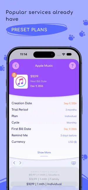 Plu - Subscriptions Tracker screenshot 3