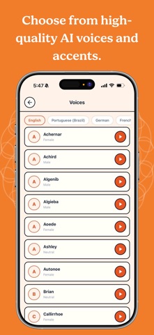 AnyToSpeech iPhone screenshot
