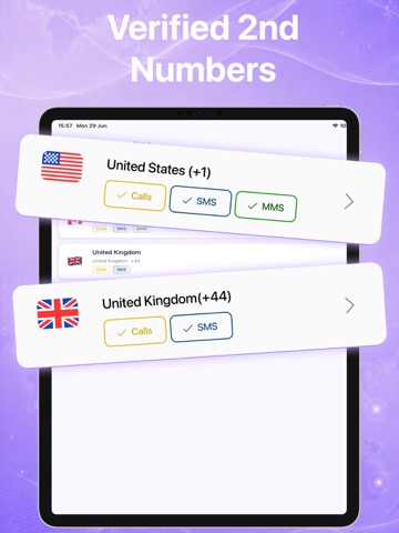 Second Phone Number | 2nd Line iPad screenshot