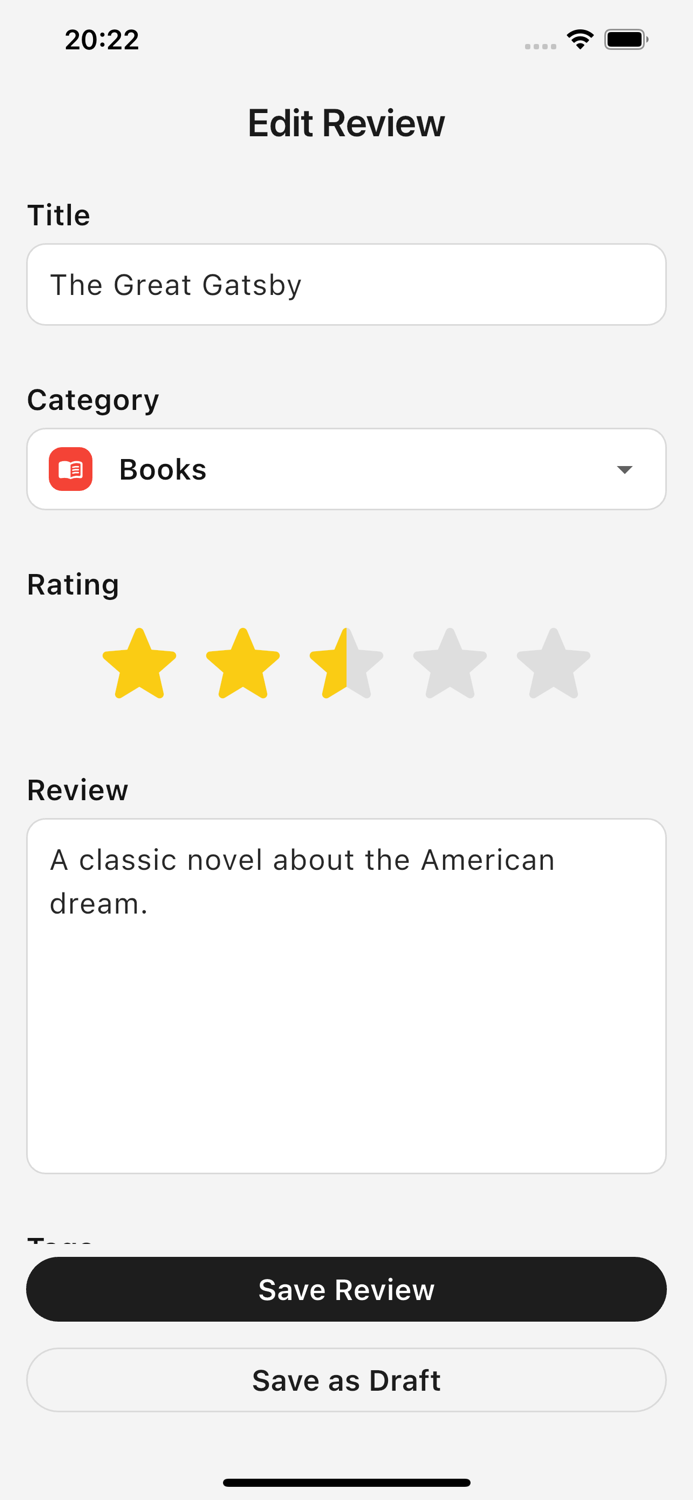 Evenstar Review Journal