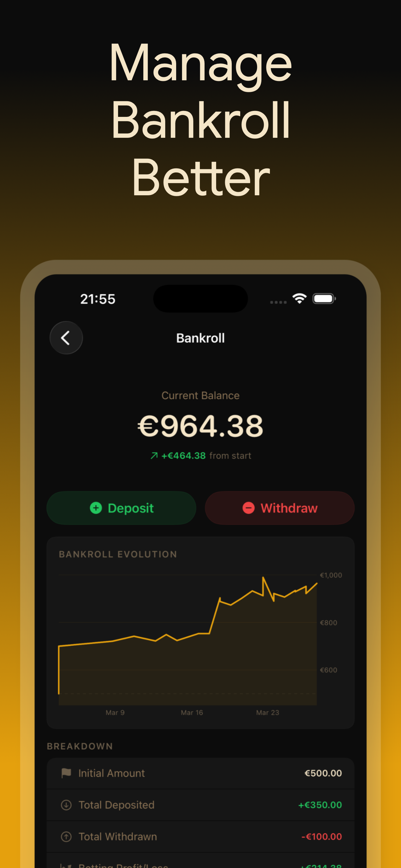 BetLog — Bet Tracker & Stats screenshot 3
