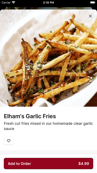 Elham Restaurant iPhone screenshot 4 - Food & Drink app