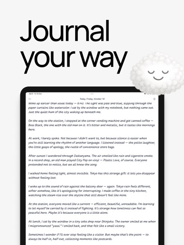 Ezra AI Journal — Therapy Chat iPad screenshot