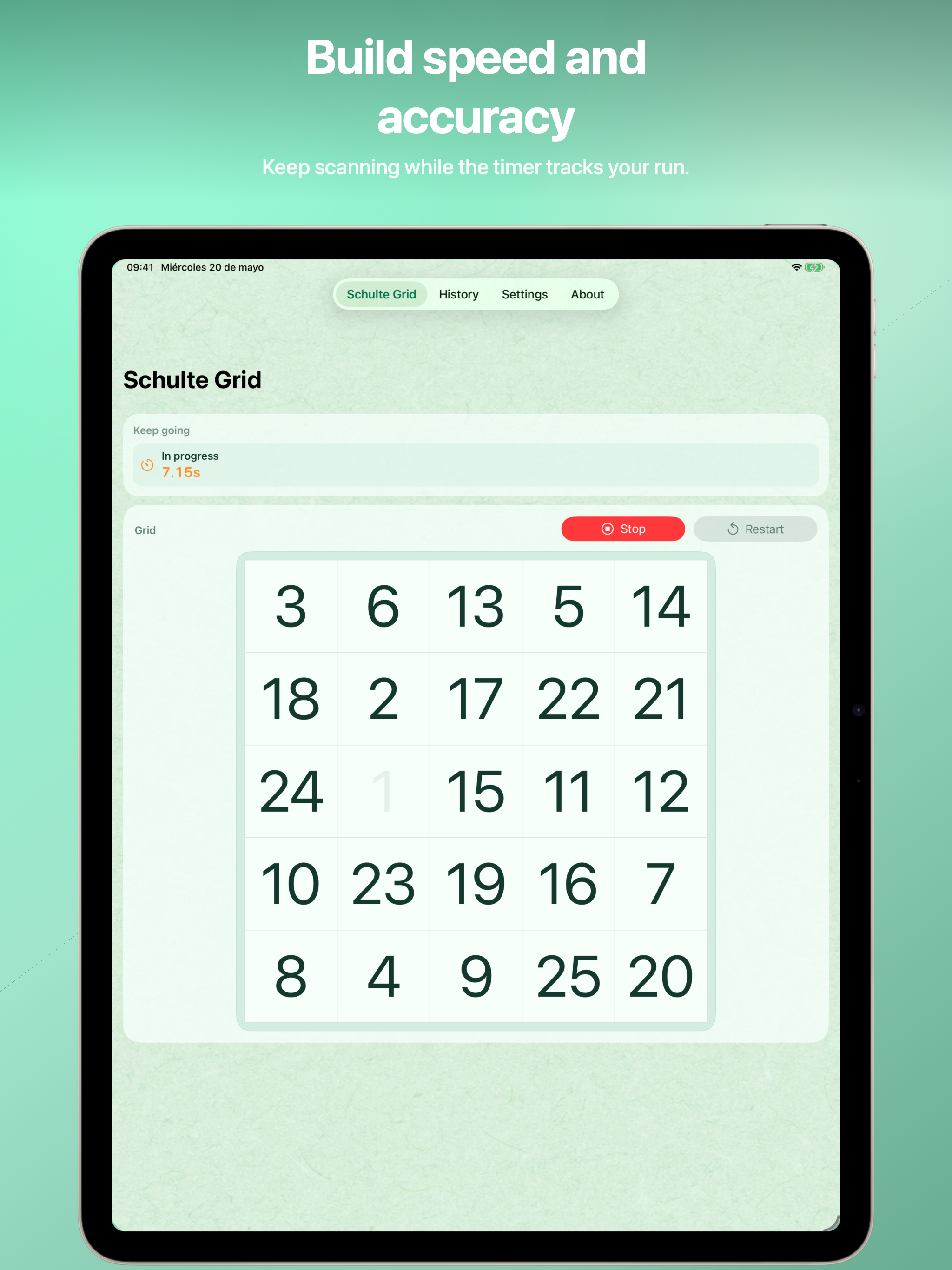 Schulte Grid - Printable