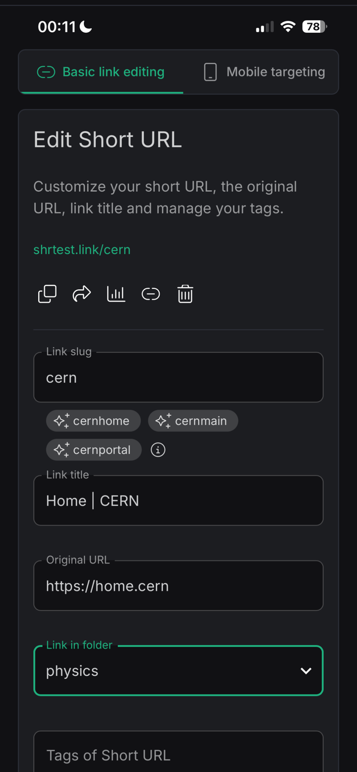 Short.io screenshot 3