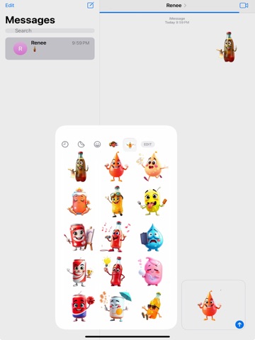 Fizzing Soda Stickers iPad screenshot