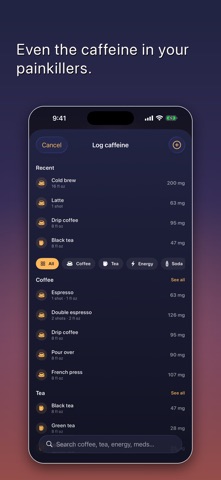 Caffeine Tracker: Sundown Screenshot 4 of 5