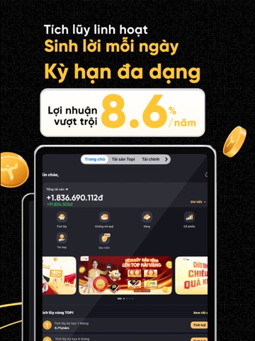 TOPI Đầu tư, quản lý tài chính iPad screenshot 4