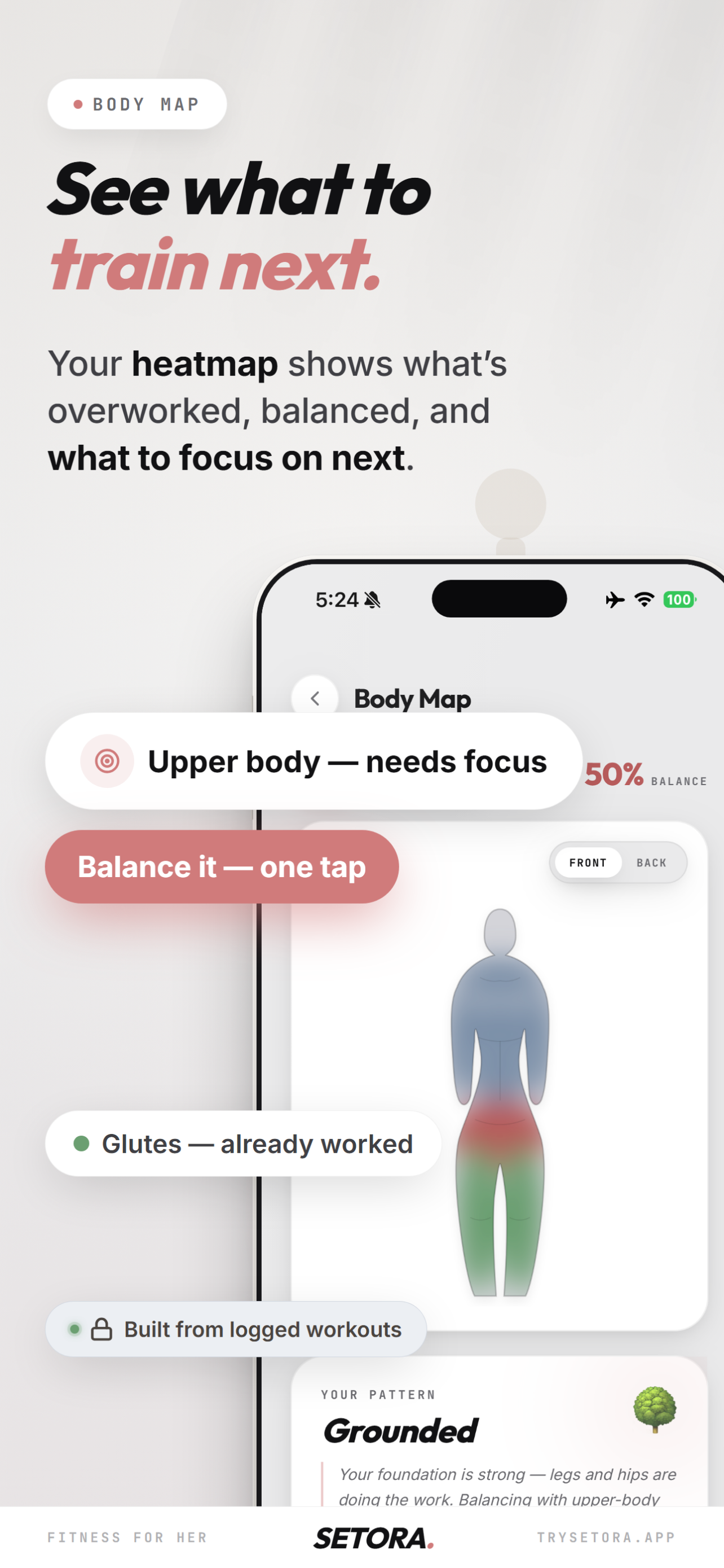 Setora: Fitness App for Her