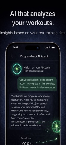 ProgressTrackAI Gym Log Screenshot 2 of 4