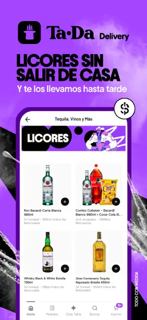 TaDa Delivery de Bebidas MX iPhone screenshot 2
